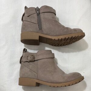 Old Navy Girls' Taupe Boots with Buckle Design